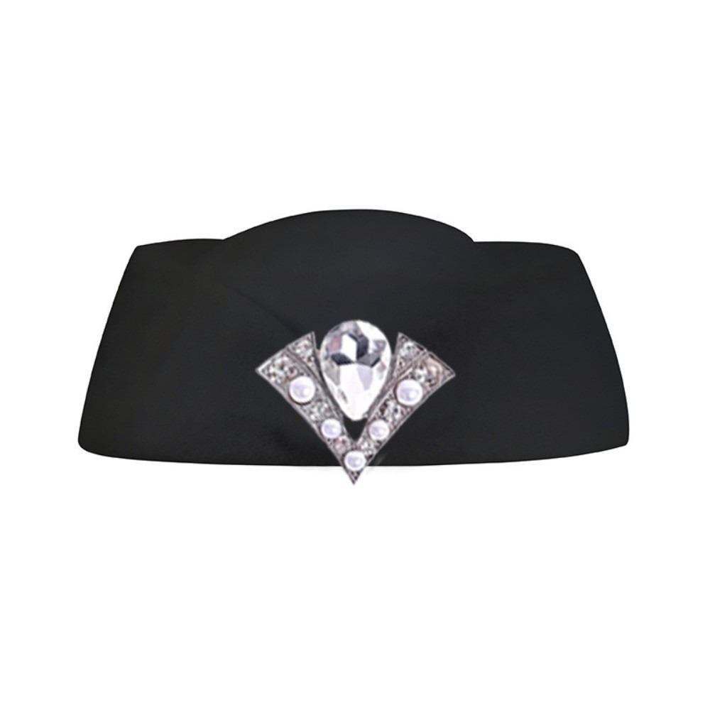 

French Vintage Top Hat Cashmere Wool Flight Attendant Hat New Headwear Bride чорний