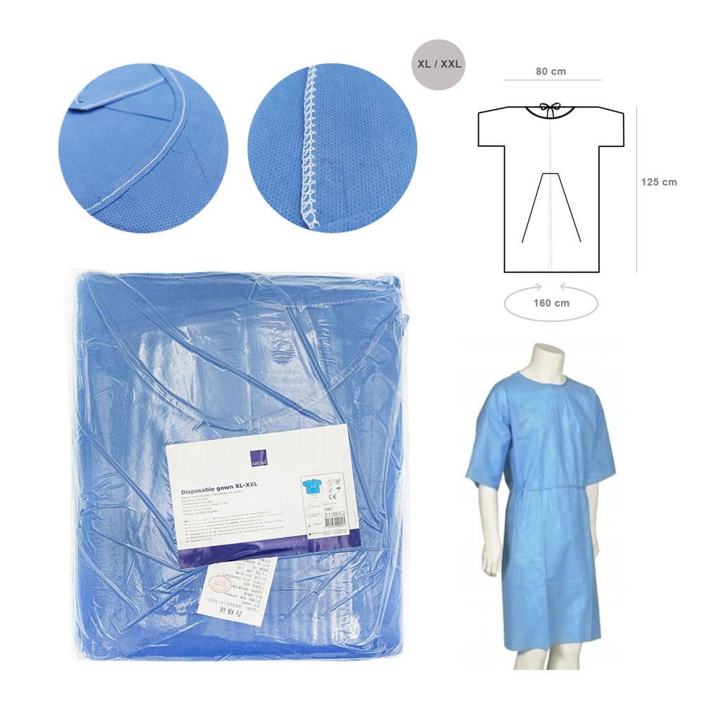 Hospital Gown / Disposable Tied Sms 35G 10 Pcs