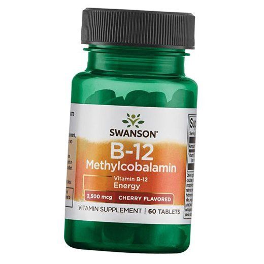 

Vitamin B12, Vitamin B-12 Methylcobalamin 2500, Swanson 60 tabs Cherry (36280038) 60tab Cherry