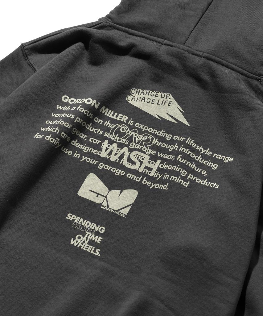 GORDON MILLER Men's Sponsor Print Hoodie, 12.7 oz., Charcoal Gray, Size L, 1745184