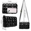 Woven Padded Cassette Crossbody Trend Shoulder Bag Clutch Bag Squ
