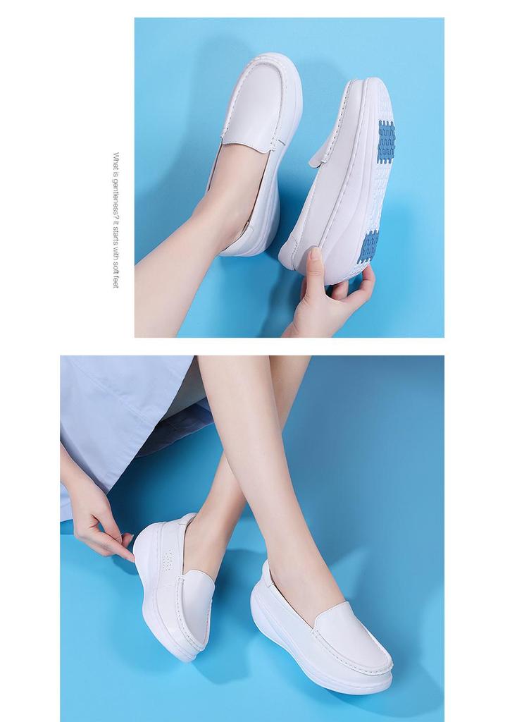 Women's Breathable Soft Sole Nurse Shoes - Comfortable, Non-Slip, Anti-Odor, Heightening, Thick Sole for Medical Staff