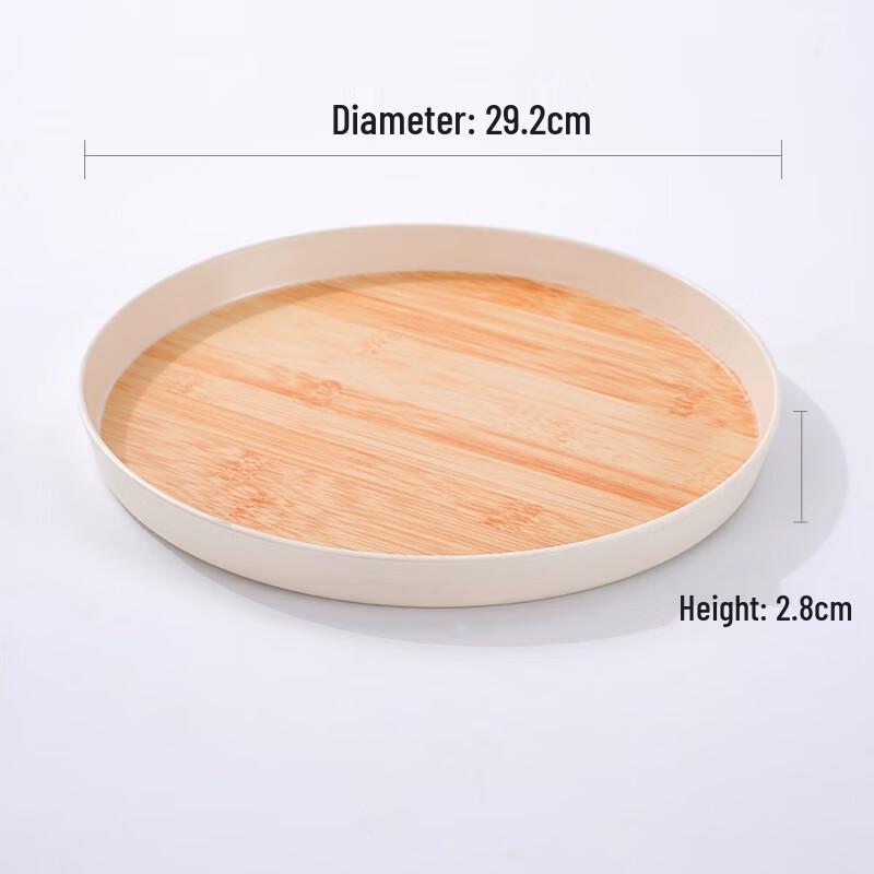 Yangge Melamine Bamboo Wood Grain Serving Trays