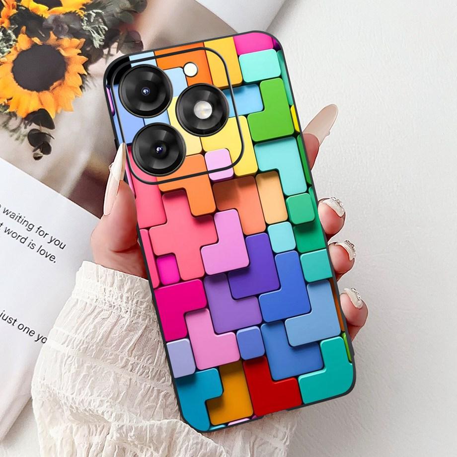Dragon Koi Fish Landscape Phone Case For Itel A70 A60 A60s Cover Soft TPU Cartoon Bumper On Itel A27 A25 A35 A48 Shockproof Etui