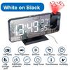 LED Digital Projection Alarm Clock Electronic Alarm Clock with Projection FM Radio Time Projector Bedroom Bedside Mute Clock
