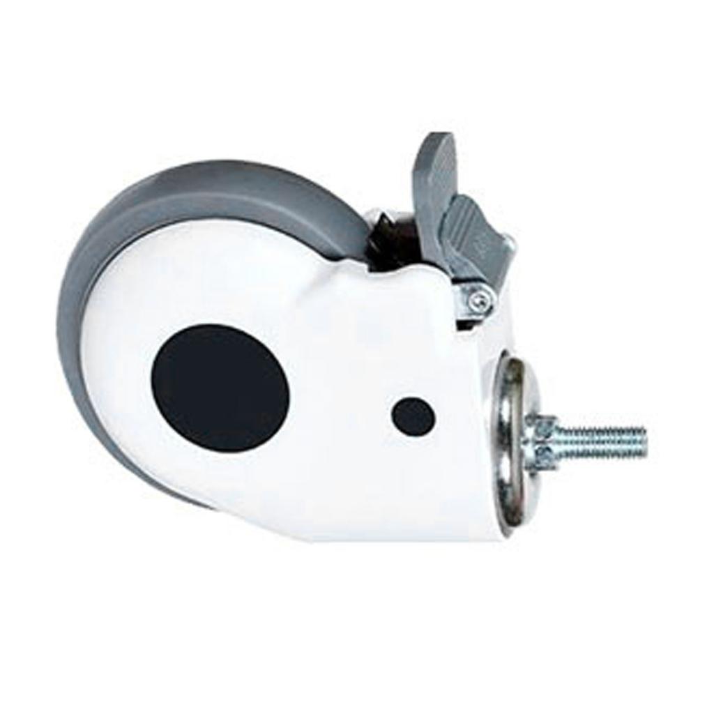 Kółko obrotowe 5 cali Niskoszumowe Wytrzymałe Kółko TPR Akcesorium Zamienne z Hamulcem do Wózka Kółko Uniwersalne z Hamulcem