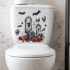 Halloween Tombstone Terrifying Skull Bathroom Toilet and Toilet Stickers for Beautification and Decoration