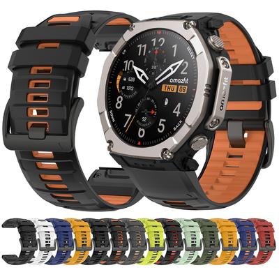 26mm QuickFit silikonový řemínek pro hodinky Amazfit T-Rex Ultra 2 51mm Prodyšný sportovní náhradní pásek Náramek