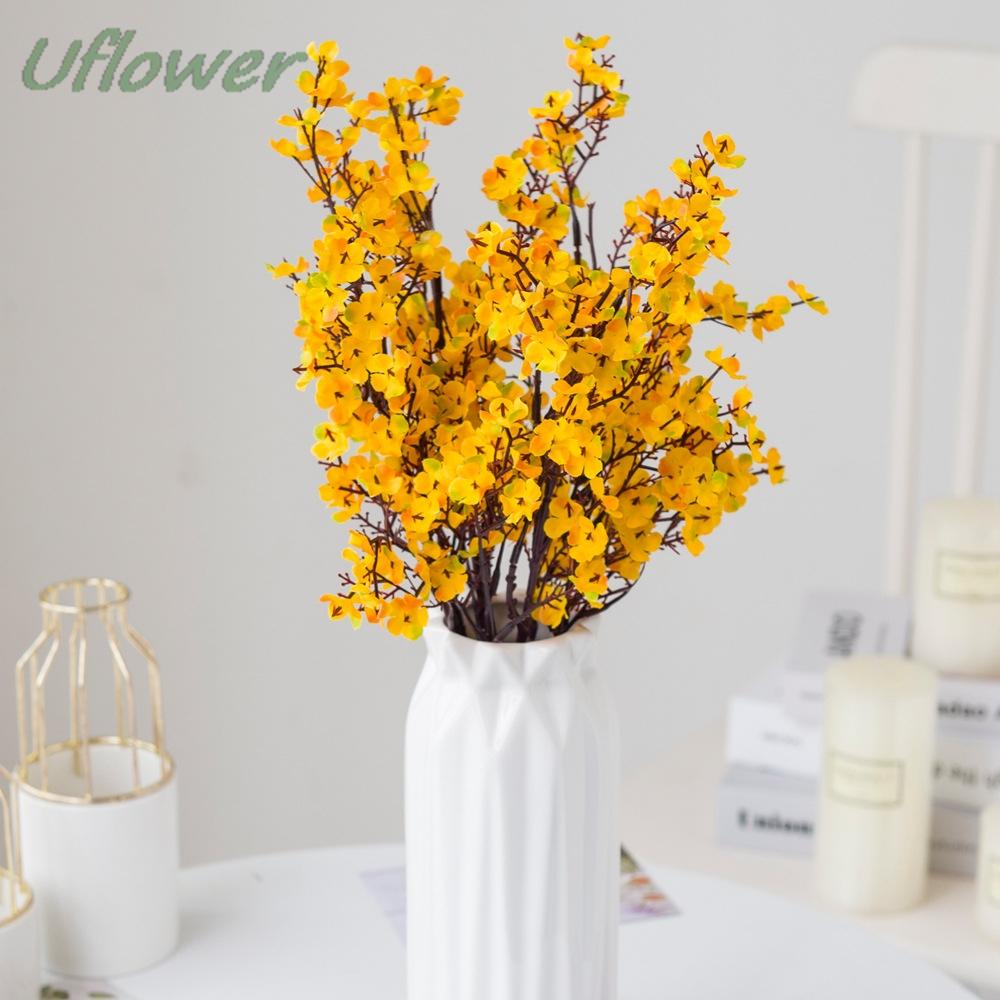 1PC Long Baby's Breath Artificial Plant Christmas Decor Vase Fake Plastic Flowers for Home Party Wedding Decor