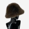 Winter women's fox fisherman hat, fashionable basin hat, warm large eave hat, WGLUVF fits all women's hat