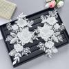 Sewing On Iron On Flower Patches with Sequins Embroidery for Easy Crafting Projects Polyester