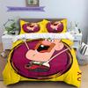 Uncle Grandpa  Pattern Bedding Quilt Set  Home Decoration  Gift (1 * Duvet Cover + 2 * Pillowcase  Without Core)