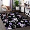 1pc Sanrio Kuromi Mermaid Printed Office Carpet Rectangle Rug Under The Table,Perfect Room Decor for Living Room, Bedroom, Kitchen, Non-slip Floor Mat