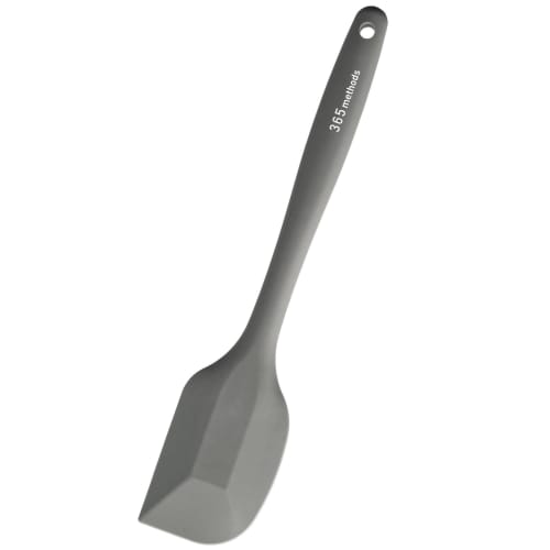 

365methods Silicone Spatula, Medium, Gray, Heat-Resistant, One-Piece Silicone Spatula for Stir-frying and Baking, Made in Japan