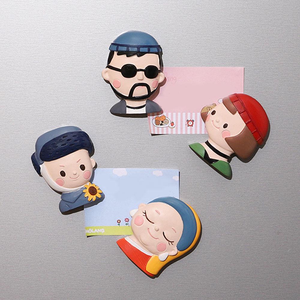 Mini European Creative Resin 3D Three-Dimensional Design Refrigerator Sticker Crafts Home Kitchen Memo Message Simple Decoration