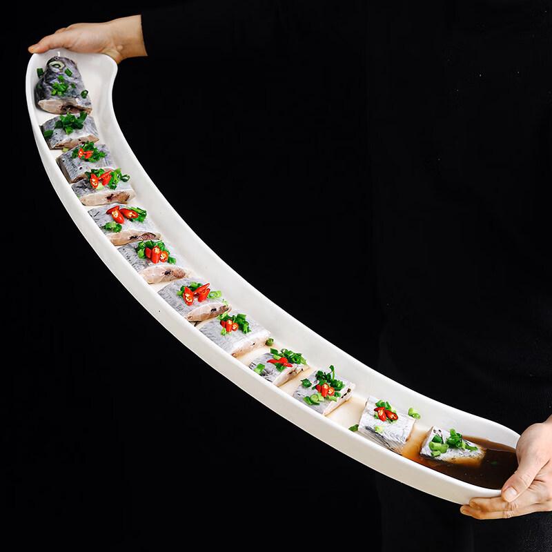 

Extra Large Chinese Ceramic Fish Platter with Heating Base
