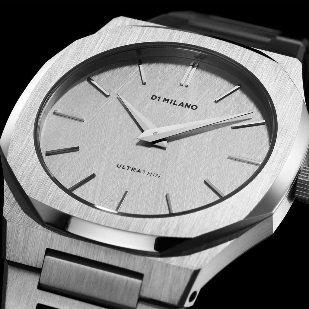 Authorized Distributor D1 Milano Watch UTBJ23 Ultra Thin Linen 40mm Stainless Steel Strap Silver [D1 MILANO] Men's [ULTRA THIN]