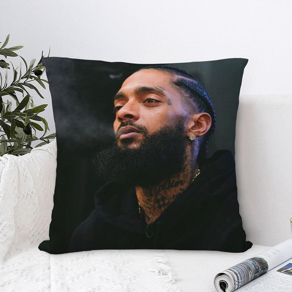 N-Nipsey H-Hussle RAP Pillow Case Plush Fabric Soft Pillowcase Double Sided Print Sofa Cushion Cover Throw Pillow Cover