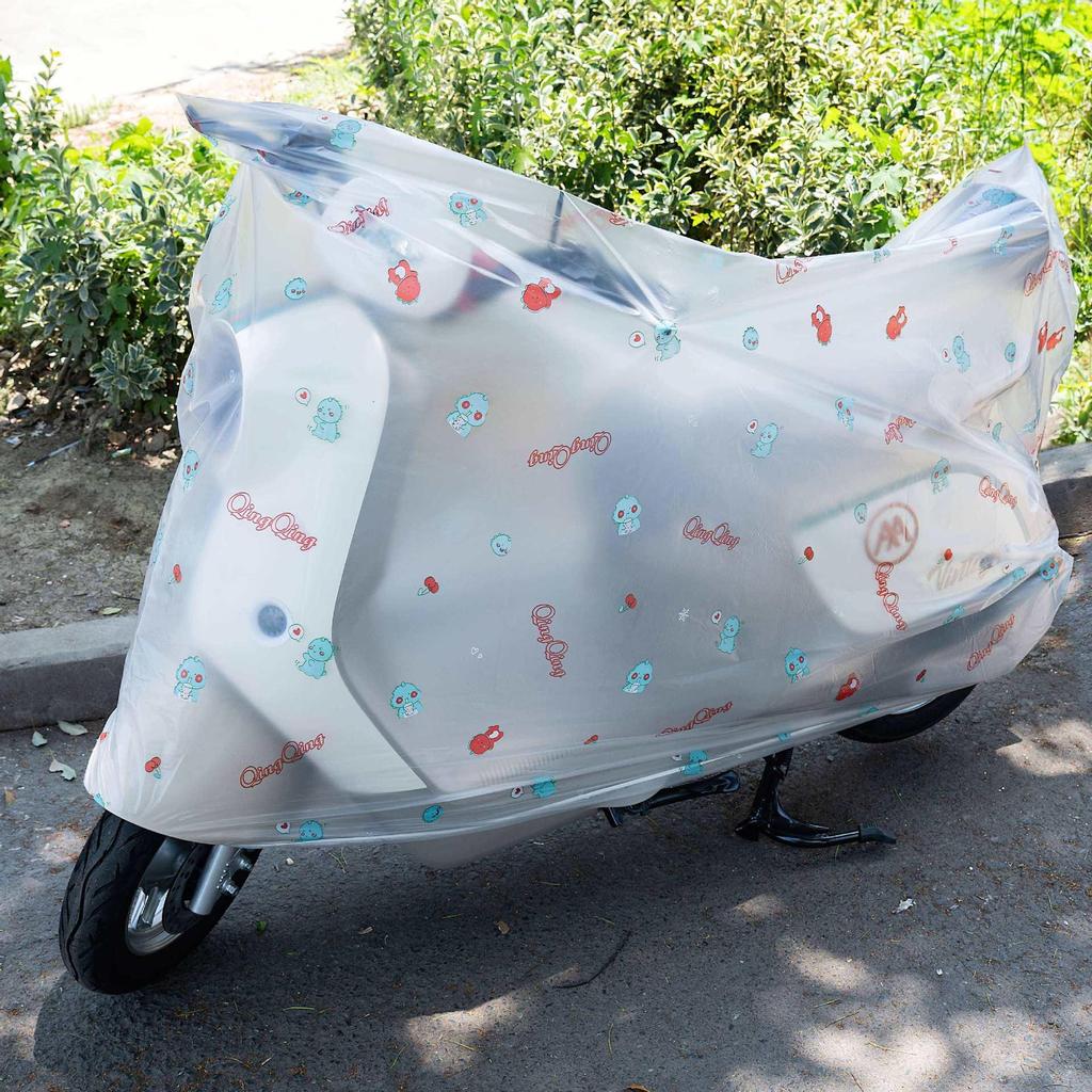 Rainproof Waterproof Dustproof Dirt-Resistant Cartoon EV Motorcycle & Car Cover