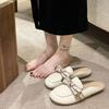 Baotou Half Slippers Women Flat Out Wear 2025 Spring and Summer New Internet Celebrity Super Fire Without Heel Lazy Shoes