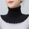 Winter Windproof Knitted Fake Collar Scarf Fashion Women Turtleneck Warm Knitted False Fake Collar Detachable Scarf Neck Warmer