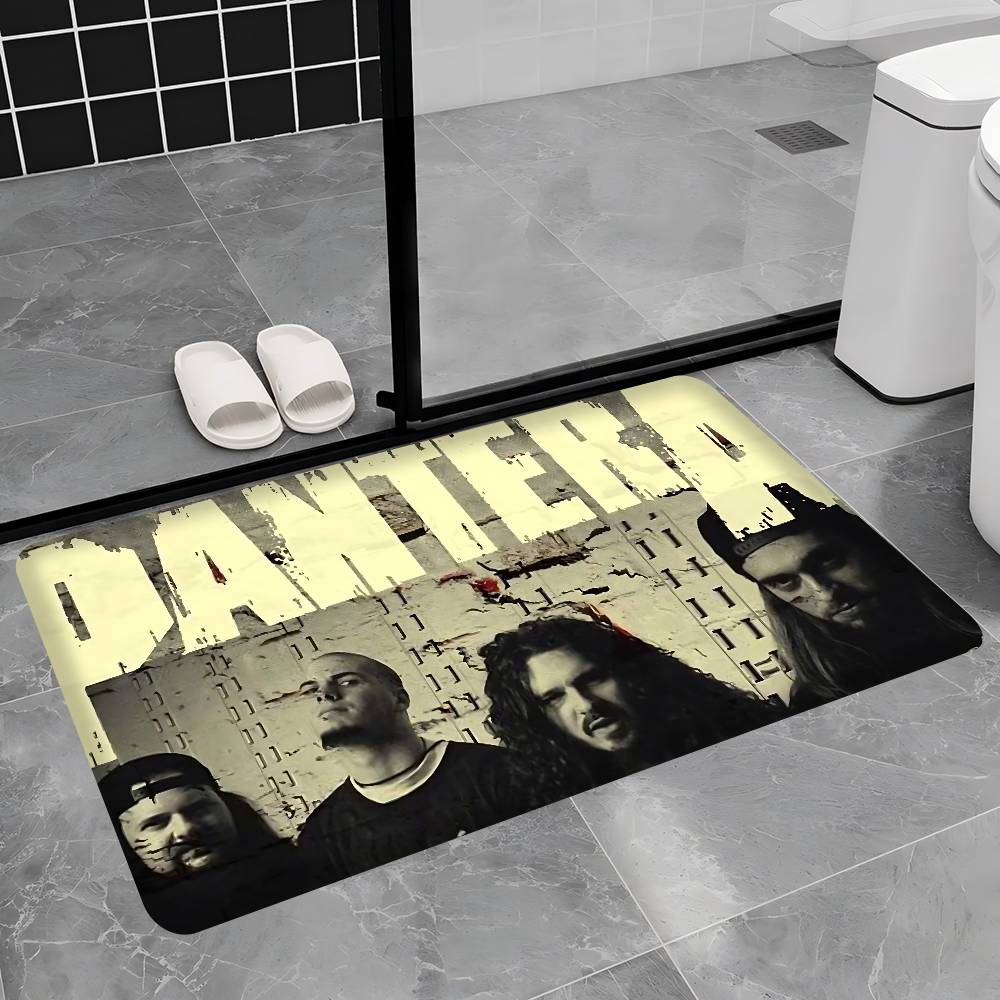 Groove Metal Band P-Pantera Room Mats Anti-slip Absorb Water Long Strip Cushion Bedroon Mat Household Carpets
