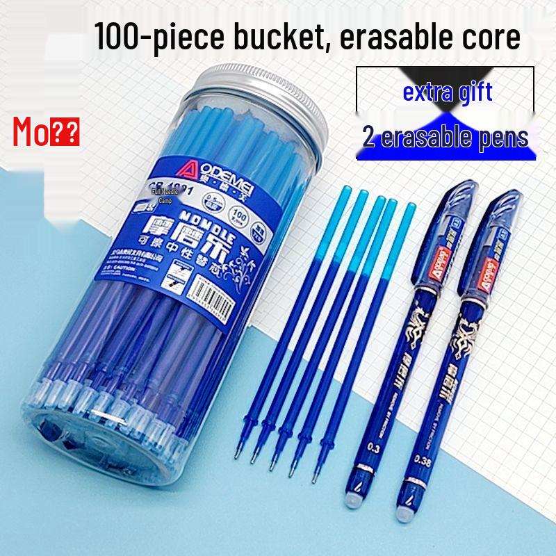 100-Pack Erasable Core 0.5mm Transparent Neutral Pen Refills 100 Pieces Barrel Pack Price