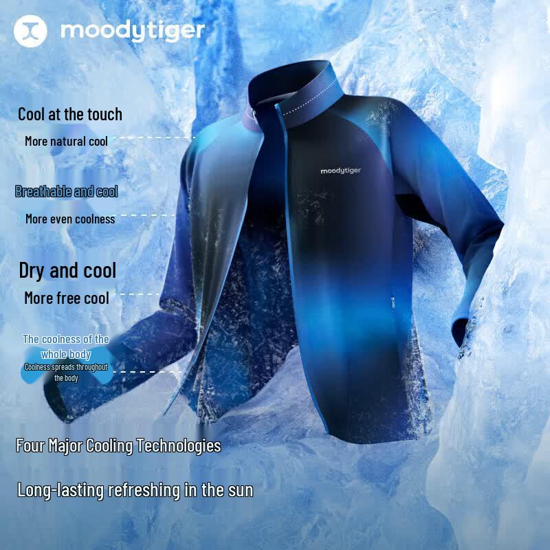 Moody Tiger Boys' Printed UPF 50+ Cooling Sun Shirt