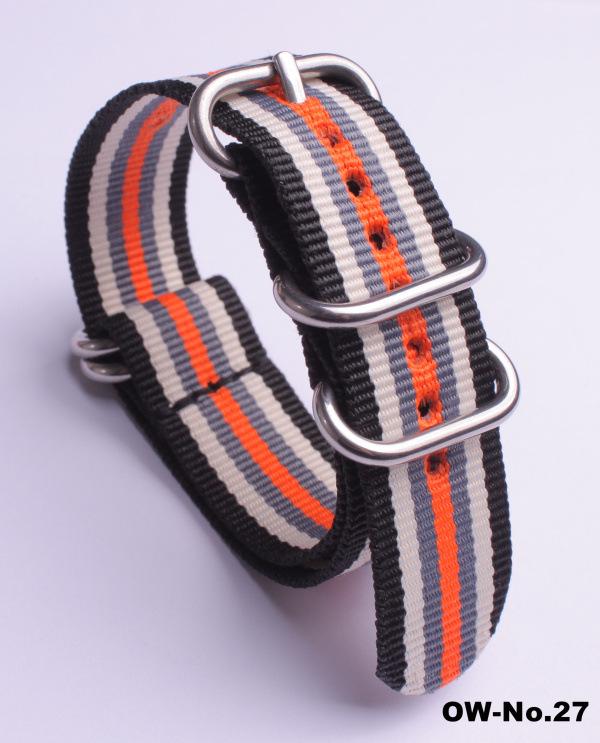 Silver Smooth Oval Buckle Nylon Watch Strap - Waterproof E-commerce Source Watch Band