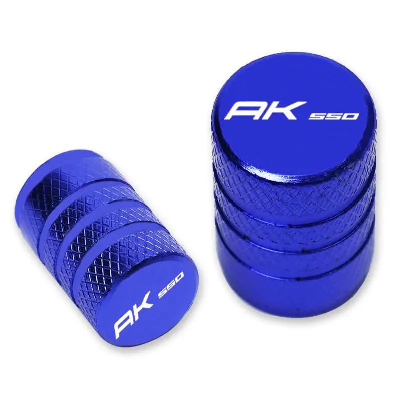 2pcs Motorcycle Parts Logo "AK550" Airtight Covers CNC Aluminum Wheel Tire Valve Stem Caps  For KYMCO AK550 AK 550 2020 2021