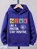 New autumn/winter children's casual hooded sweatshirt, long-sleeved pullover, a Christmas gift for children aged 3 and up.
