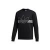adidas Originals Outline Trf Crw Felpa Con Stampa Logo Grande Uomo Felpa Nera ED4687