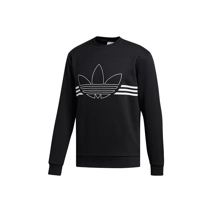Мужская толстовка Adidas Originals Outline Trf Crw с большим логотипом, черная ED4687 XS
