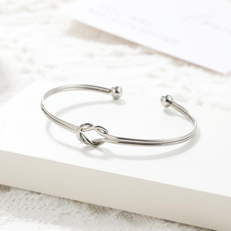 Fashion Knotted Open Bracelet for Women, Adjustable Simple Style, Temperament, Advanced Sense Bracelet for Women, Advanced Sense Batch