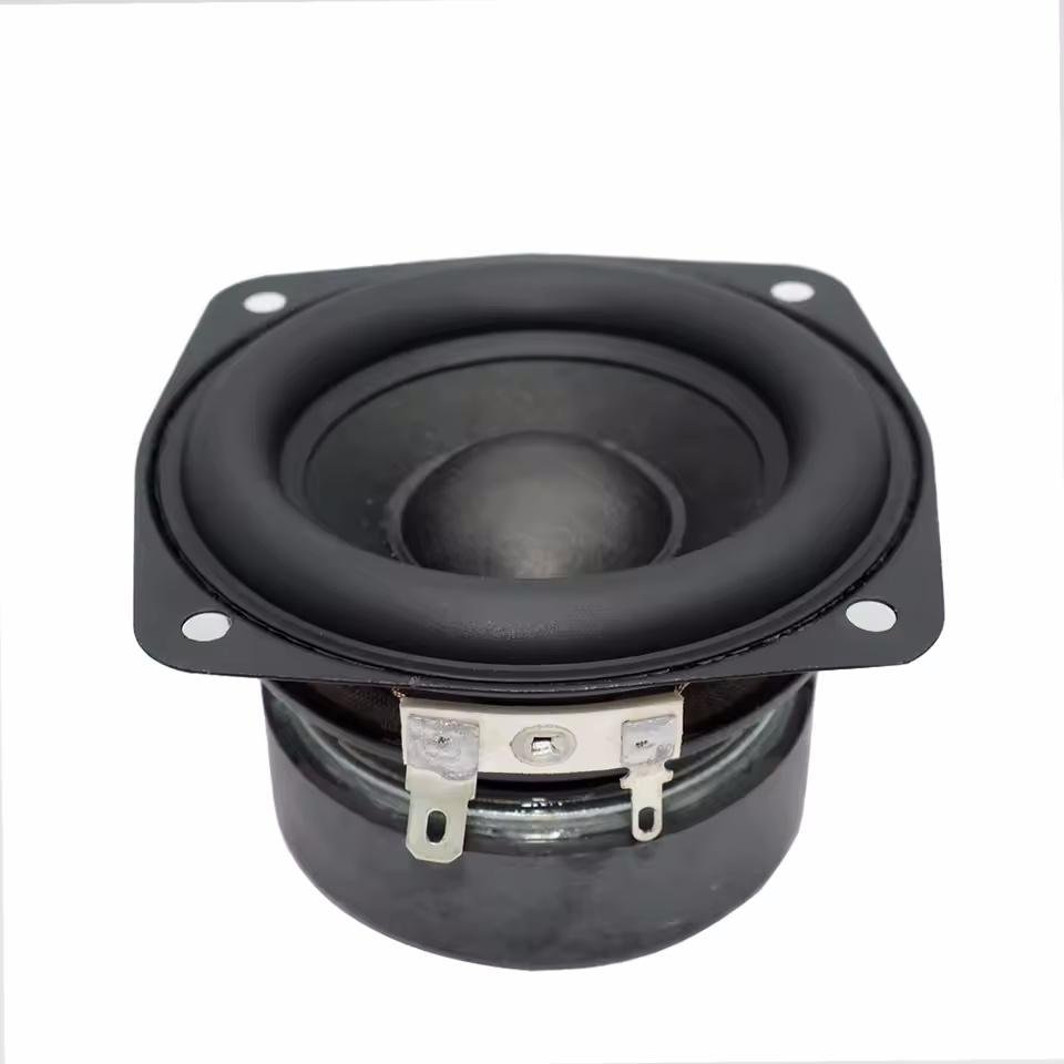 1pcs 78MM 4 Ohm 15W Subwoofer Speaker 3 Inch Convex Cap Bass Square Woofer DIY Bookshelf Speakers Hifi Home Sound Theater серебряный