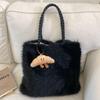 Autumn New Plush Handbag Simple Fashion Furry Women's Bag High Value Fashion Shoulder Bag Bag