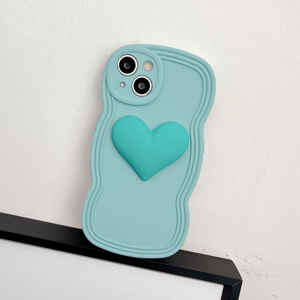 Wind Ins Three-dimensional Big Love Applies To iPhone17/16 Apple 15 Mobile Phone Case 14/13Pro Max Female 12PM