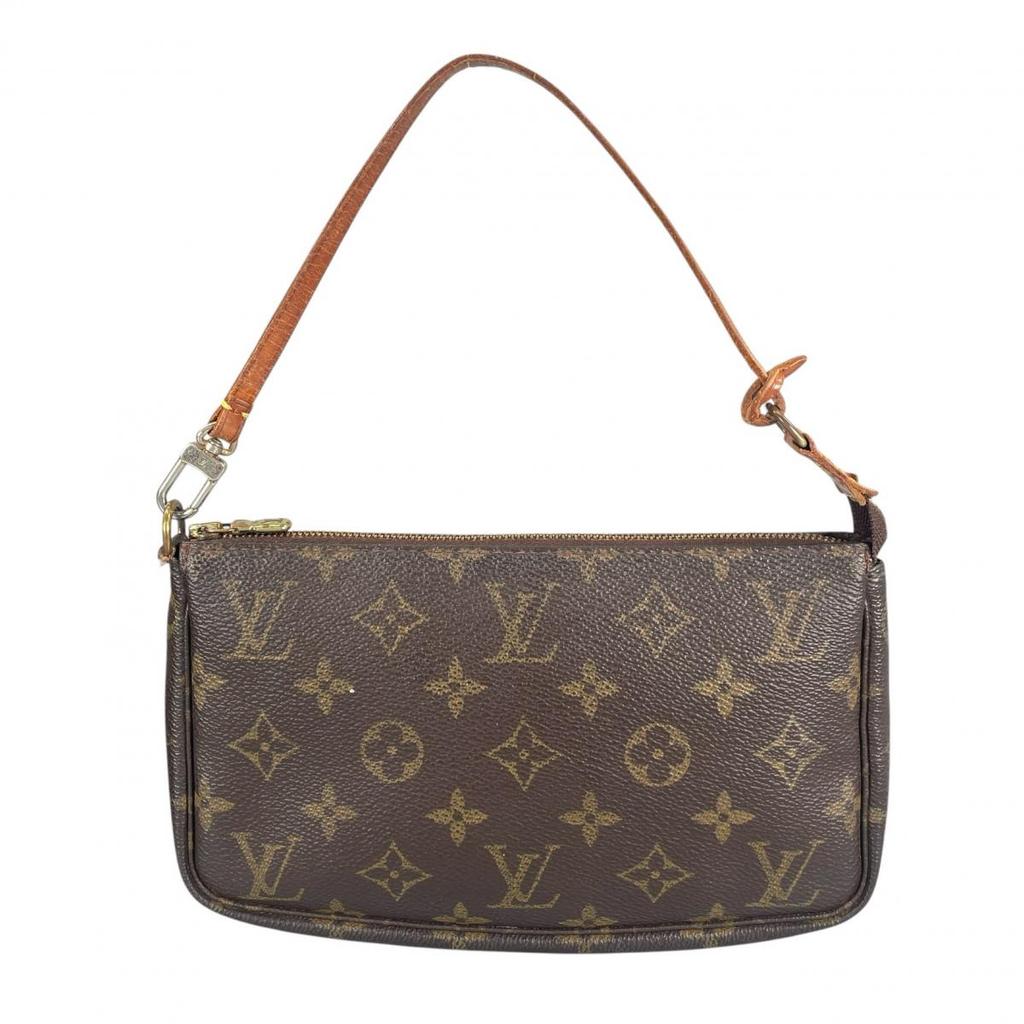 LOUIS VUITTON Pochette Accessoires Handbag Monogram canvas Brown Women M51980 Used