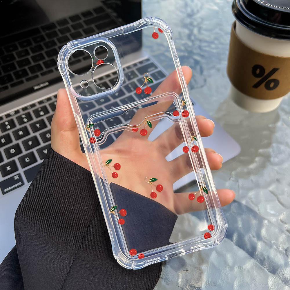 Card Phone Case for iPhone 11 13 XR 15 14 Pro Max iPhone 12 16 7 8 Plus XS Max Samsung S24 S23 A15 A55 A05 A54 Redmi 12 13C 13 9 Cartoon Protection