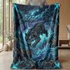 Tiger Jungle Adventure Theme Blanket Lightweight Warm Flannel Blanket Decorative Throw Blanket for Home Decoration