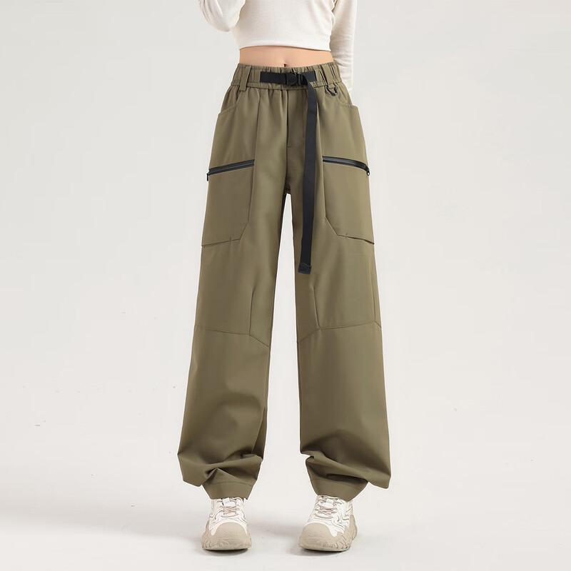 Izzue Unisex Loose Wide-Leg Cargo Pants