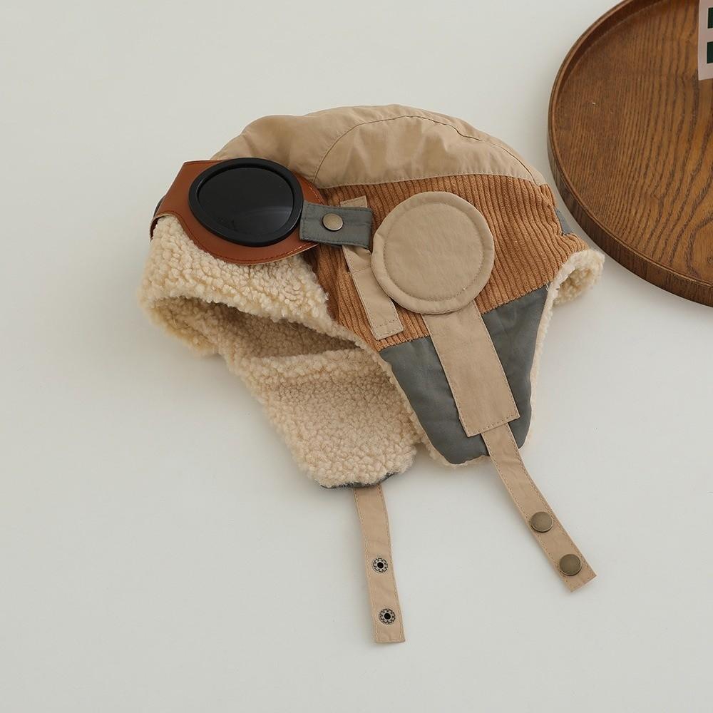 Casquette de protection auditive mignonne style dessin animé Chapeau chaud anti-froid Mode Enfants Chapeau de pilote Hiver