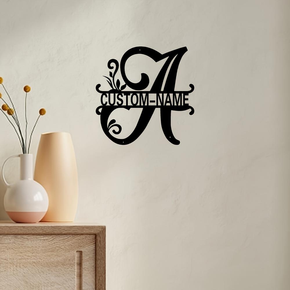 Stylish Custom Metal Name Sign Personalized Letter Wall Art for Home Outdoor Decor Living Room Garden
