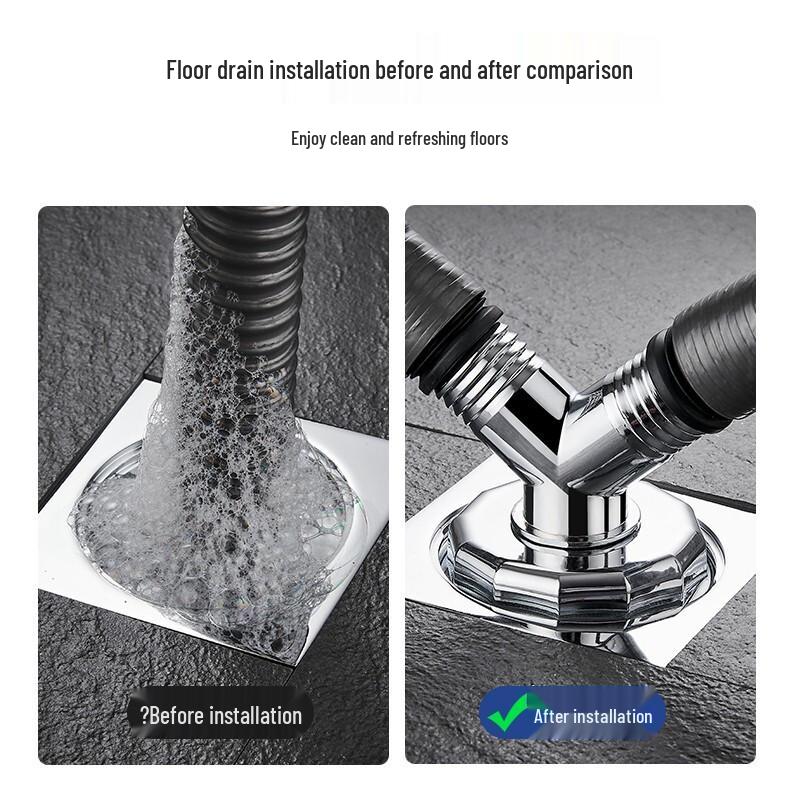 Waschmaschinen-Ablaufanschluss mit geruchshemmendem Bodenablauf