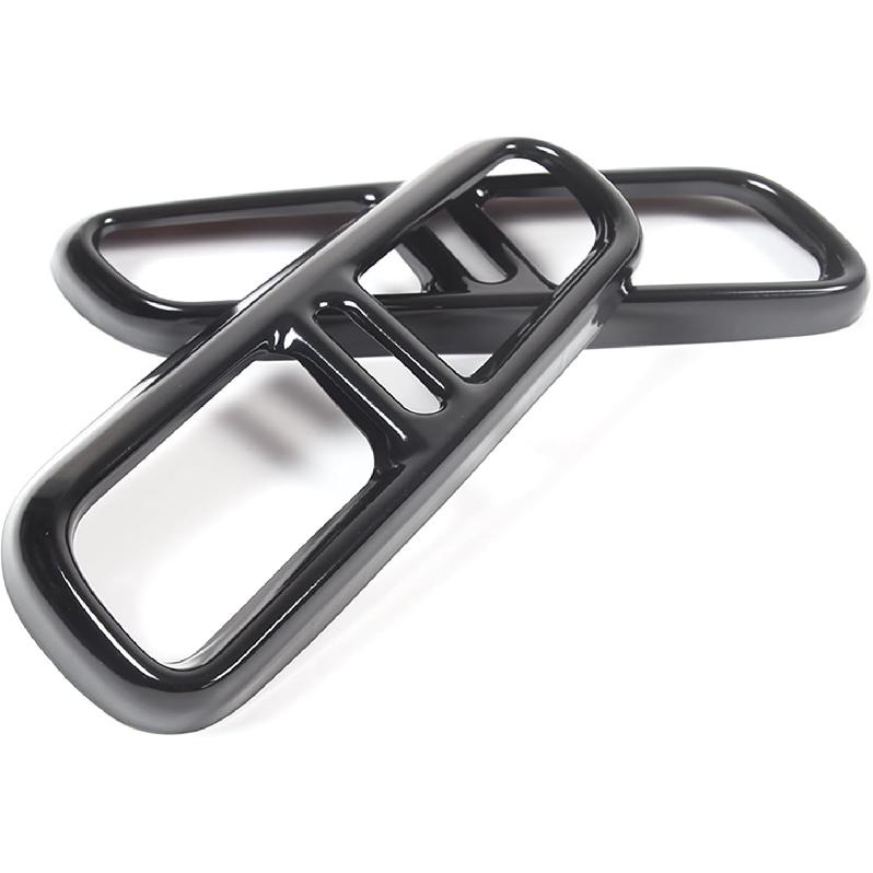 Exhaust Muffler Tail Pipe Trim Cover Compatible with Land Rover Range Rover Sport 2023 2024, Stainless Steel Rear Exhaust Pipe Cover Trim (Black)