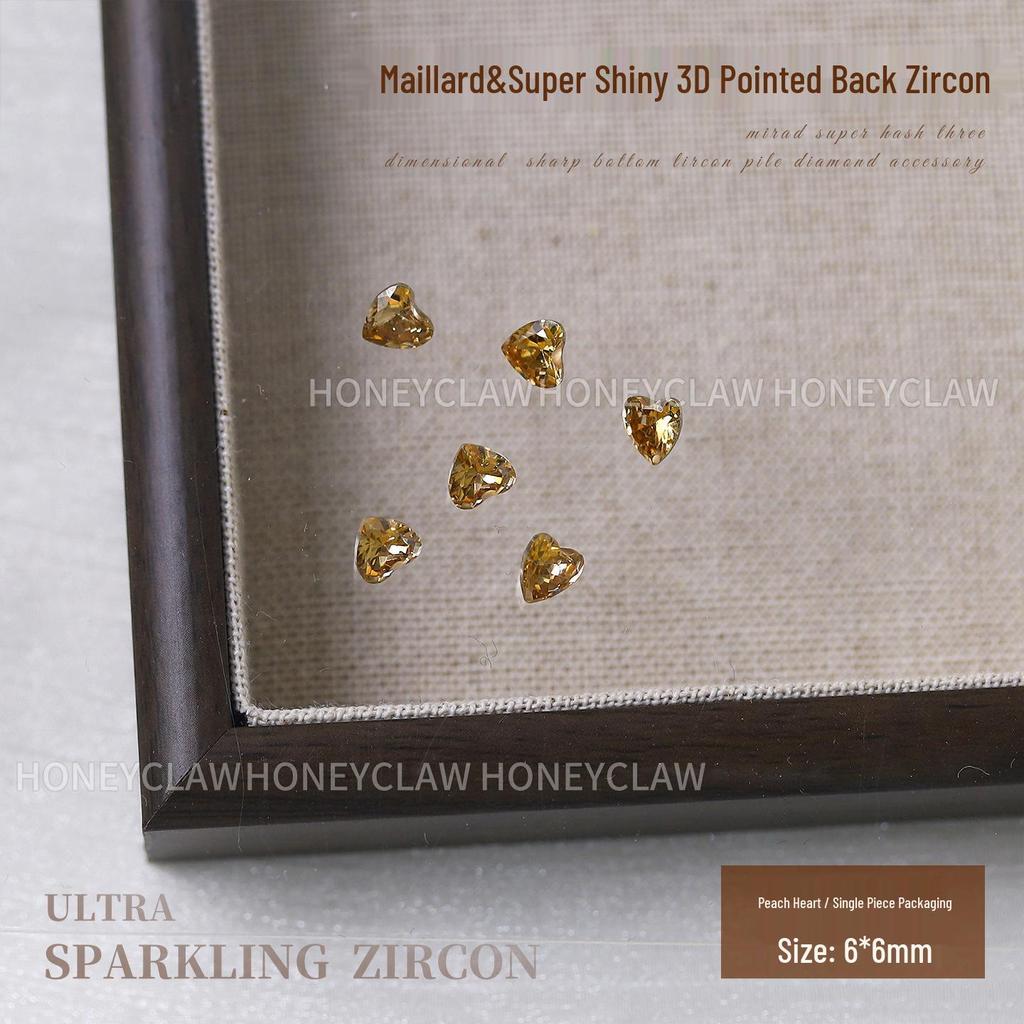 Champagne & Light Coffee Zircon Nail Art Gems: Large Pointed, Teardrop, Horse Eye, Pigeon Egg Shapes