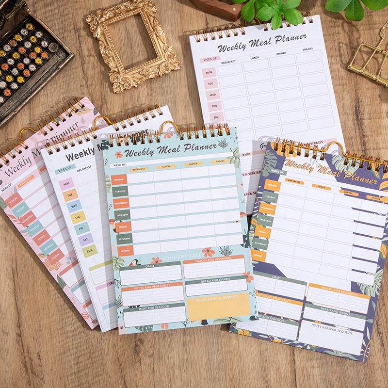 Detachable Daily Meal Planner with Horizontal Ins Style for Self-Discipline and Time Management Sticky Notes