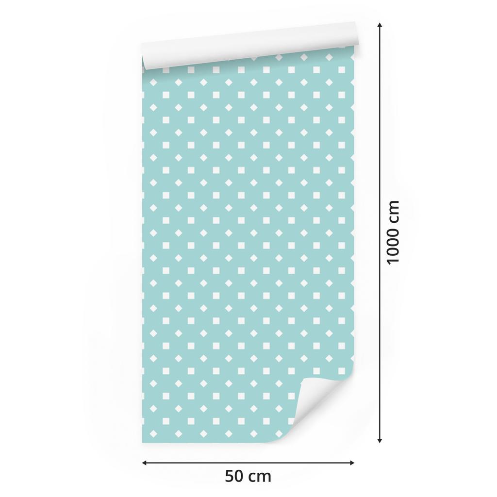 Celadon Dots Wallpaper, Soft Forms for Living Room and Bedroom 50x1000