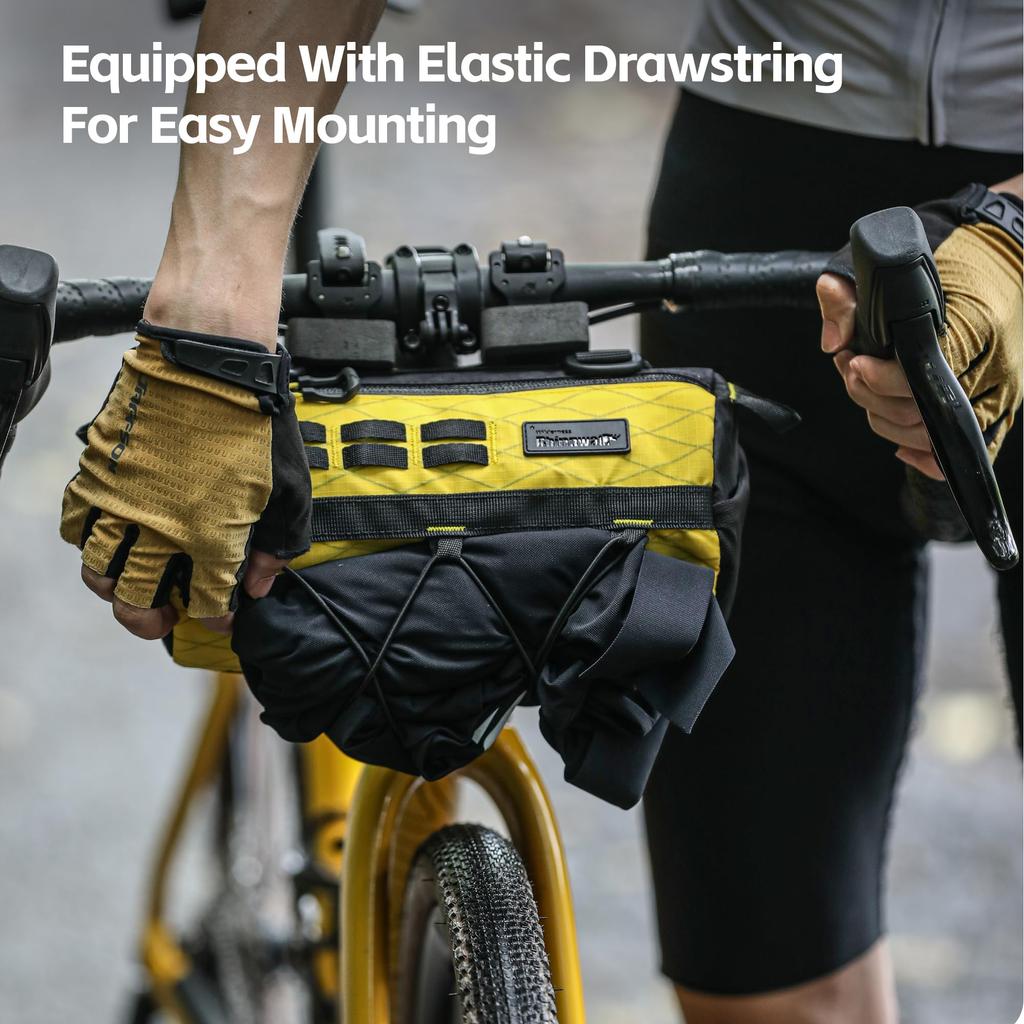 Rhinowalk Waterproof Bicycle Handlebar Bag, Front Bicycle Bag with Frame Storage, Roll Bag, Mountain Bike Commuter Shoulder Bag, Professional Cycling