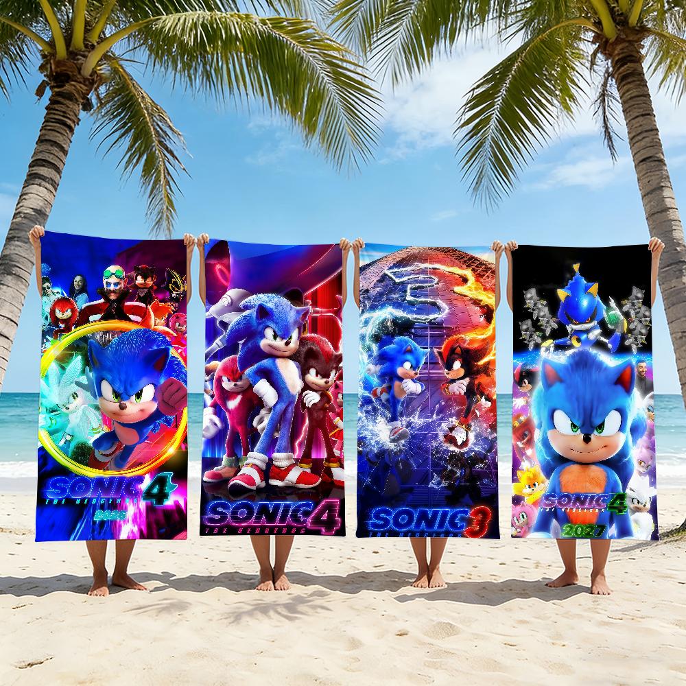 Game S-Sonic The H-Hedgehog 4 Towel Beach Towel Travel Lightweight Skin Friendly For Pool Beach Camping Cruise Summer